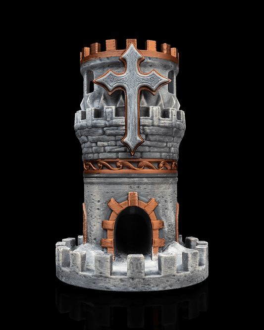 🏰 Tower of the Valiant – Can Holder & Dice Tower