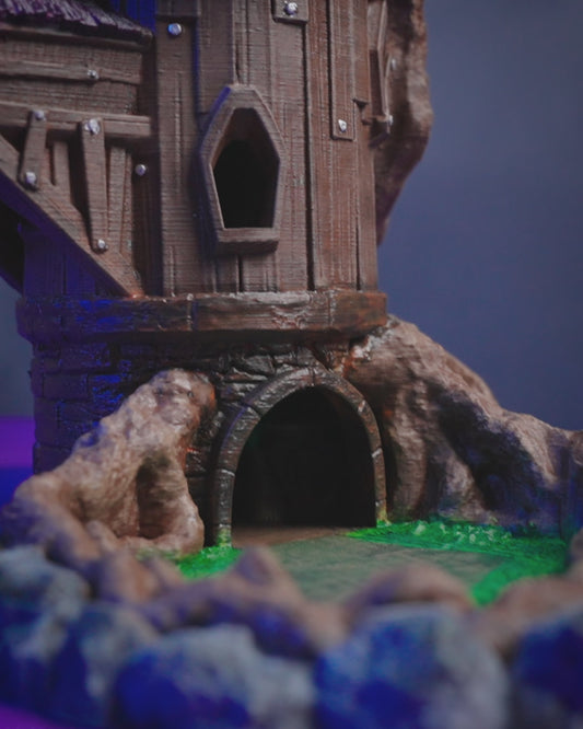 🧙‍♂️ Wizard Dice Tower – Enchanted Treehouse Roller